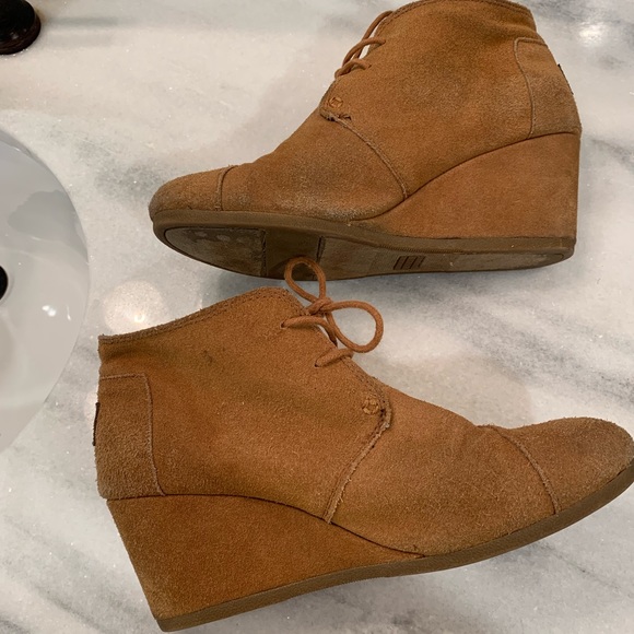 Tom’s Bootie Wedges Sz10 - Picture 2 of 7